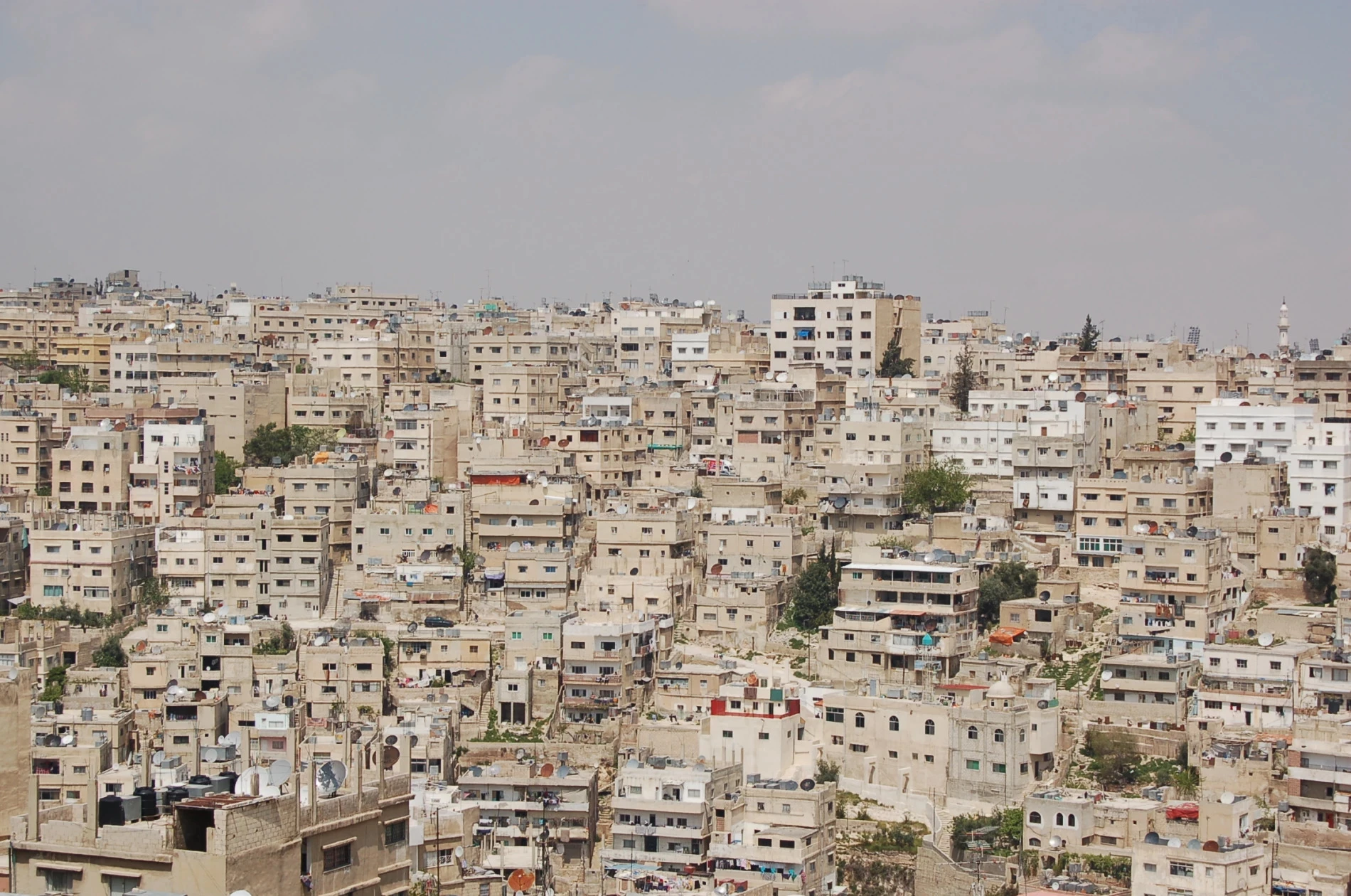 Ook een uitzicht over Amman...