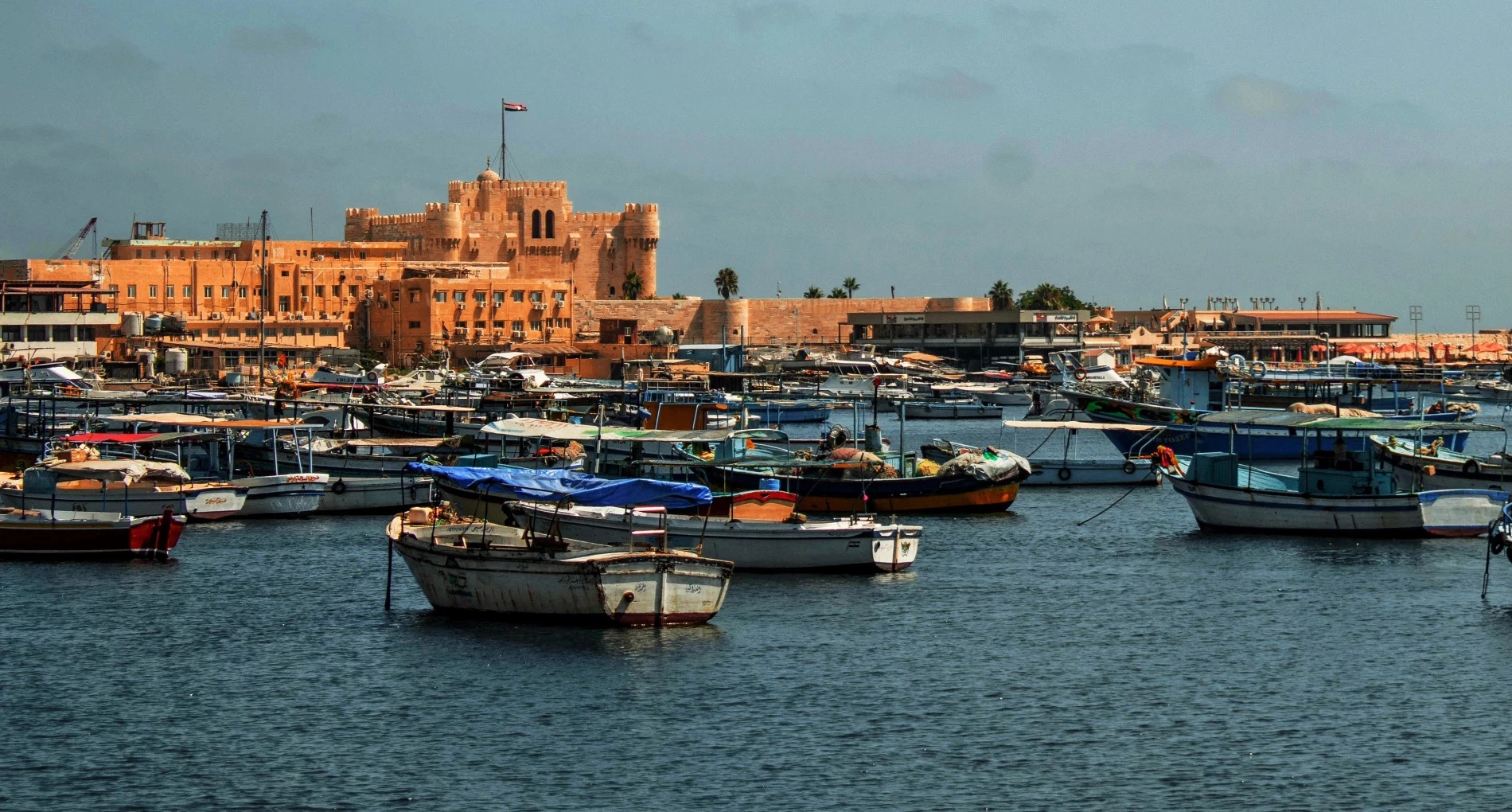 De haven van Alexandrië, de stad waar het Oude Testament in het Grieks (de Septuagint) werd vertaald